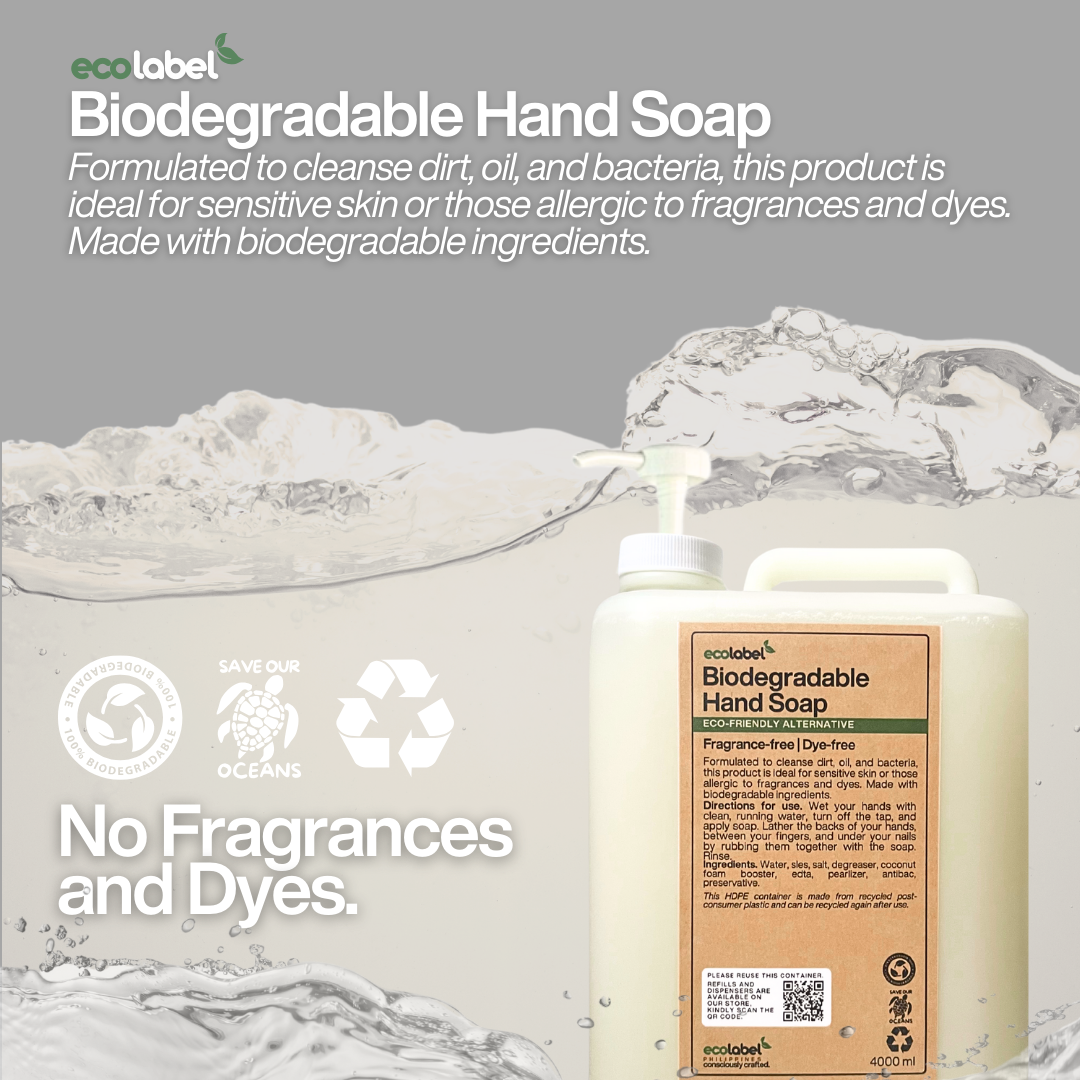 Biodegradable Hand Soap Concentrate Fragrance-free | Dye-free