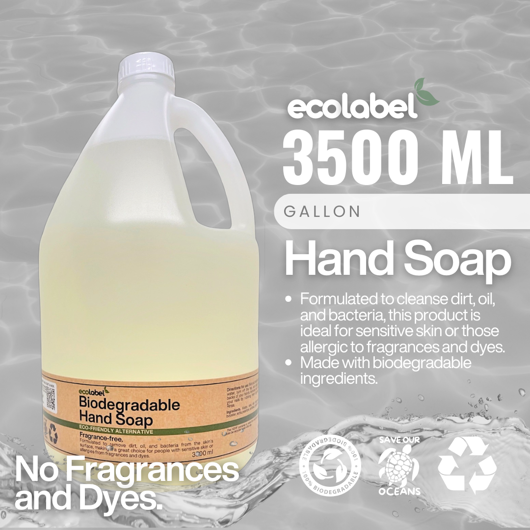 Biodegradable Hand Soap Concentrate Fragrance-free | Dye-free