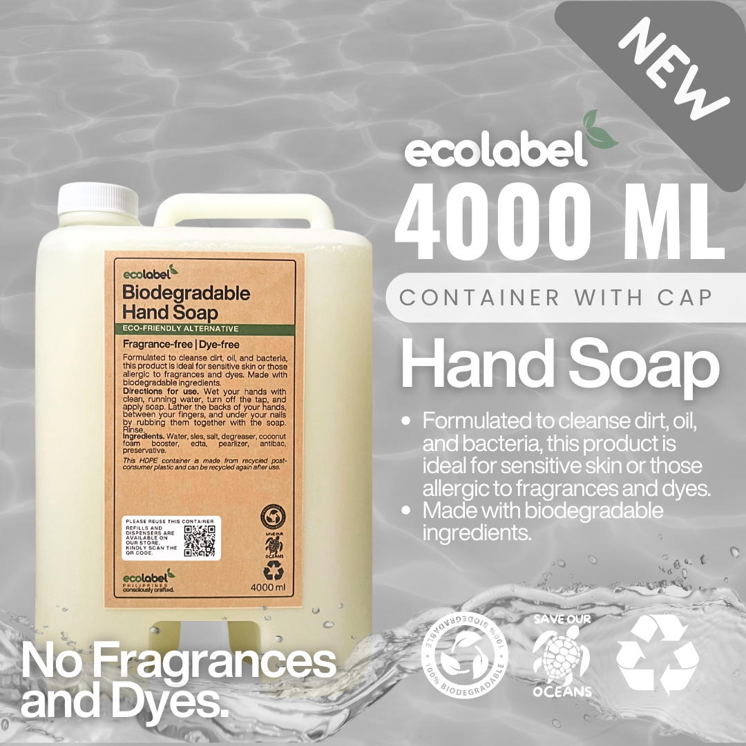 Biodegradable Hand Soap Concentrate Fragrance-free | Dye-free