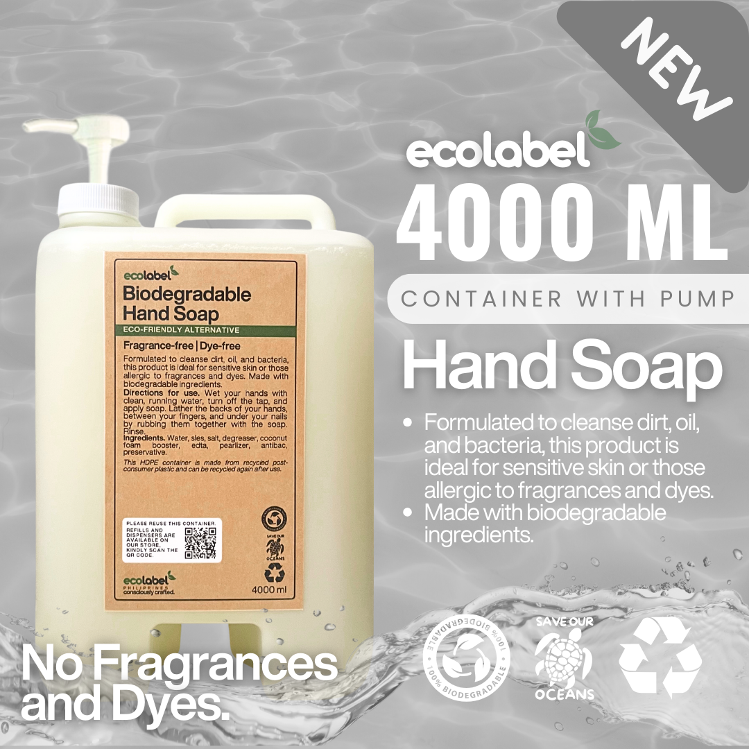 Biodegradable Hand Soap Concentrate Fragrance-free | Dye-free