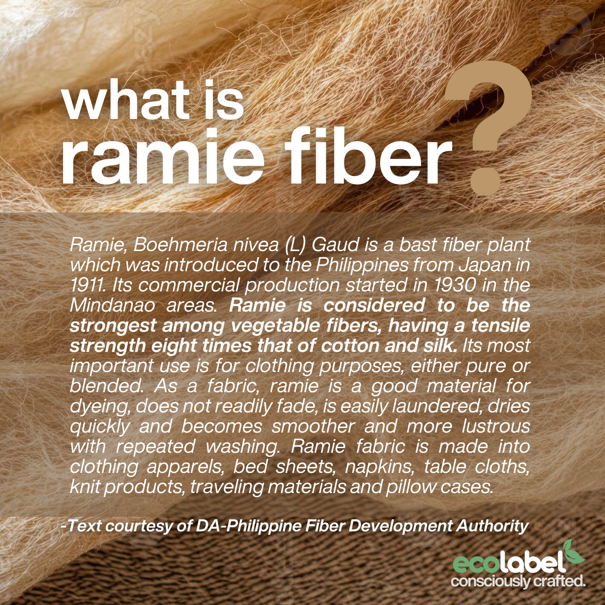 Biodegradable Natural Ramie Fiber Bath & Shower Pouf Exfoliating Scrubber