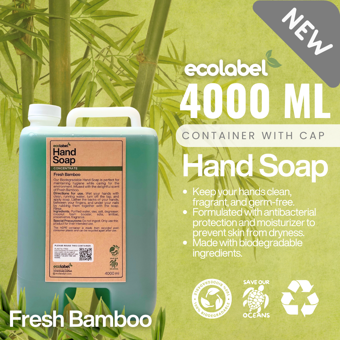 Biodegradable Hand Soap Concentrate Fresh Bamboo