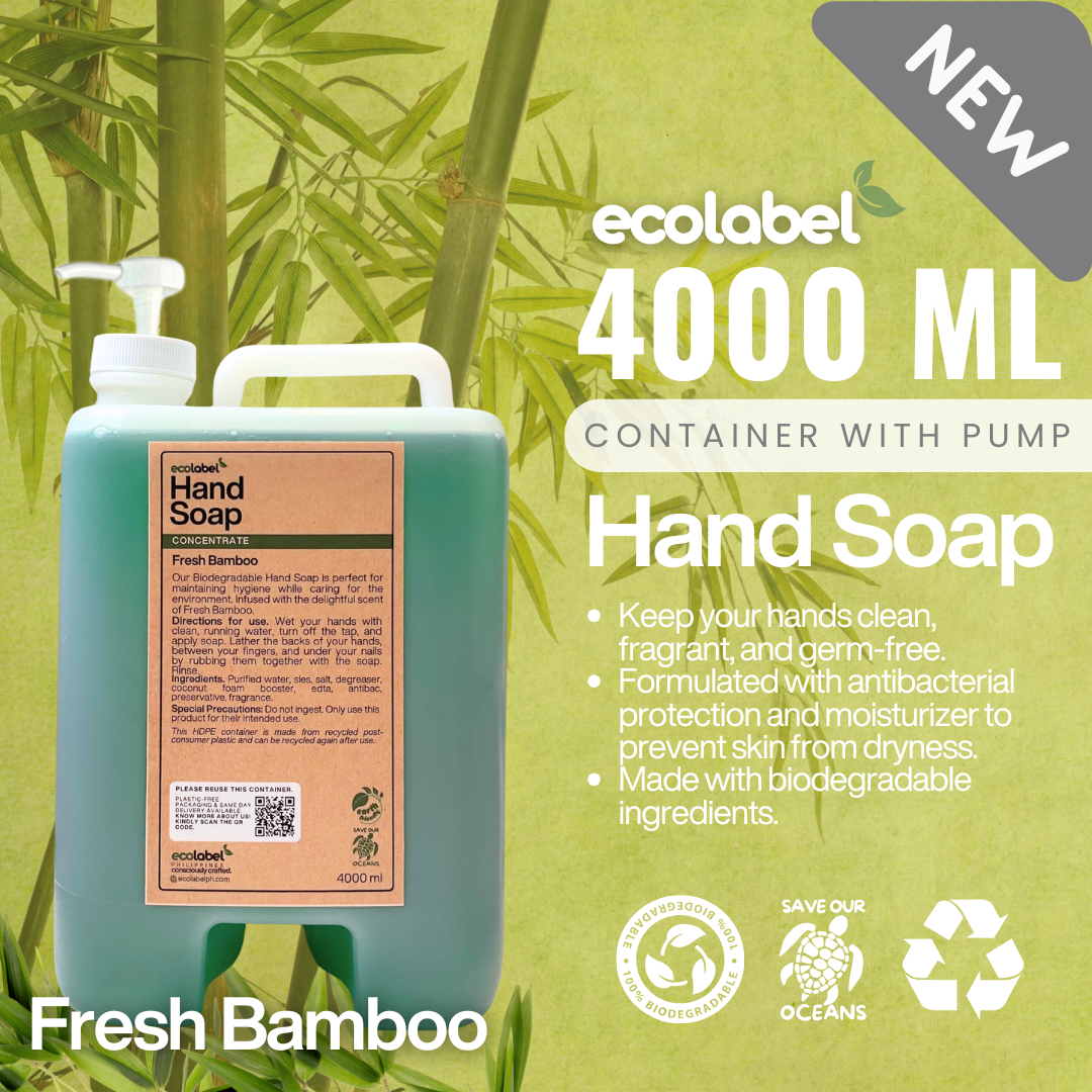 Biodegradable Hand Soap Concentrate Fresh Bamboo