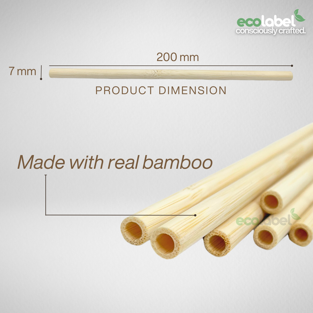Reusable Bamboo Straw with cleaning brush
