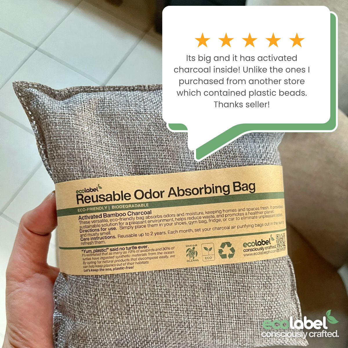 Reusable Activated Charcoal Odor Absorbing Bag Air Purifier for Room Home Car Shoe Refrigerator Deodorizer