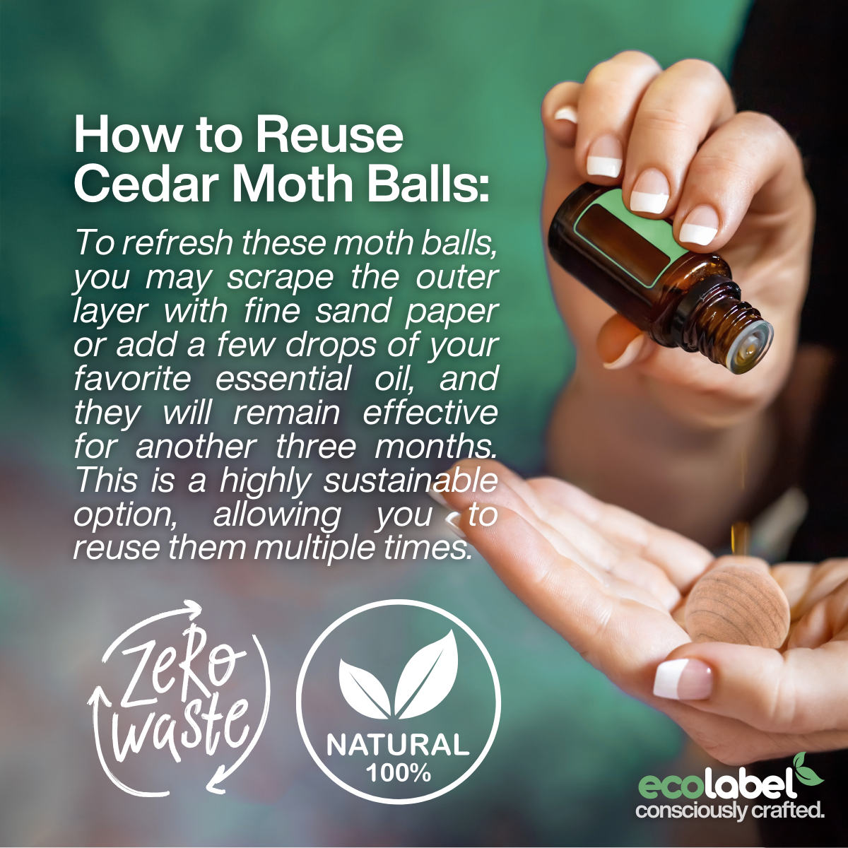 Reusable Non-toxic Natural Cedar Wood Moth Balls
