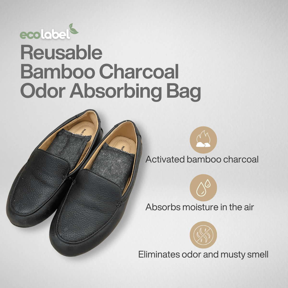 Reusable Activated Bamboo Charcoal Odor Absorbing Bag 100g Air Purifier for Shoes