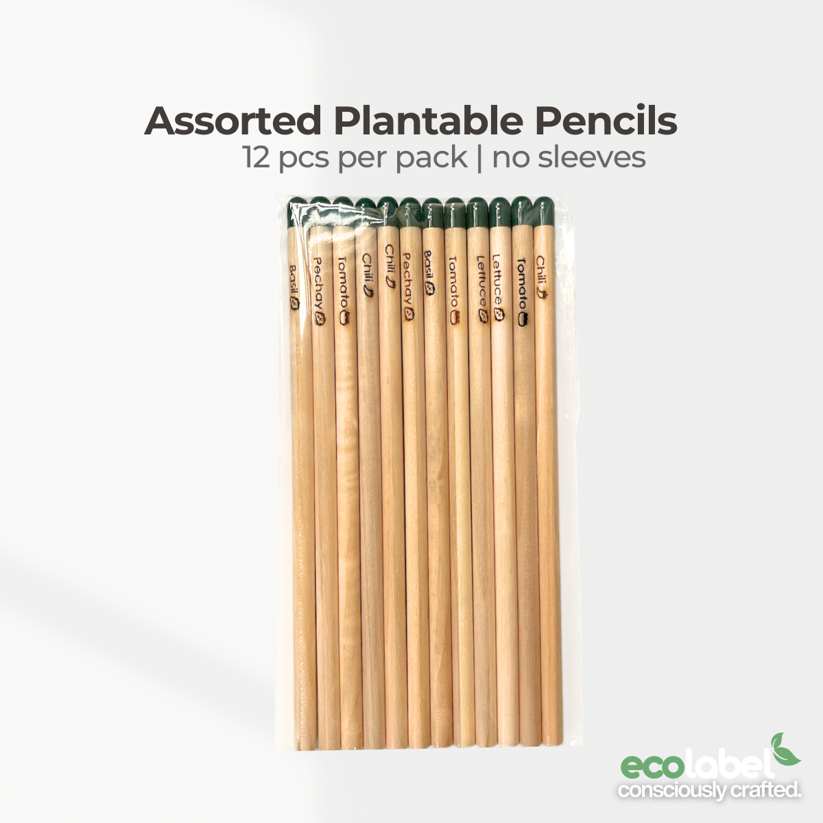 Plantable Pencil Compostable Starch Capsule 12pcs assorted