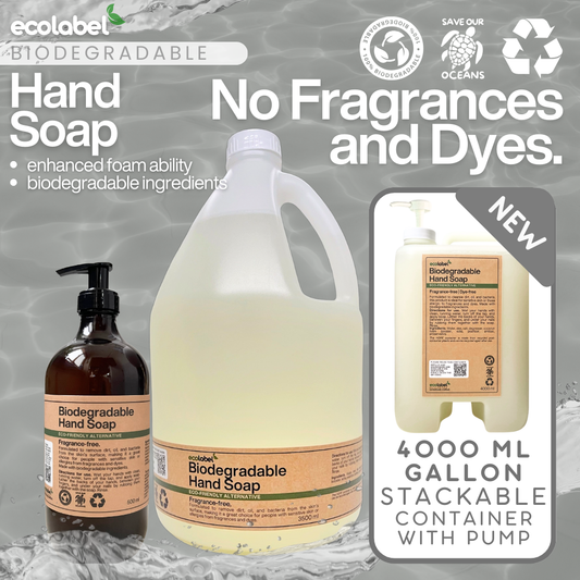 Biodegradable Hand Soap Concentrate Fragrance-free | Dye-free