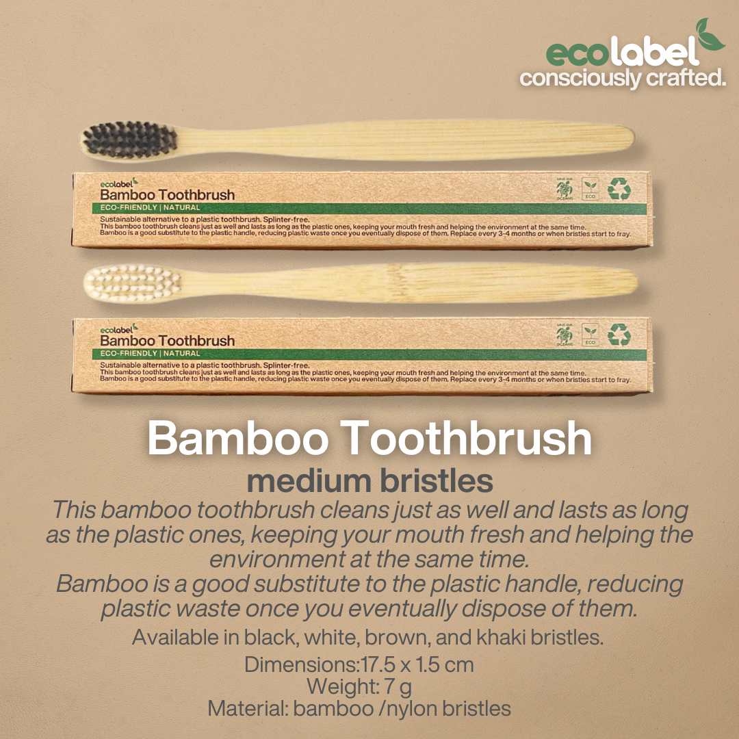 Bamboo Toothbrush | 5 pcs in a drawstring bag