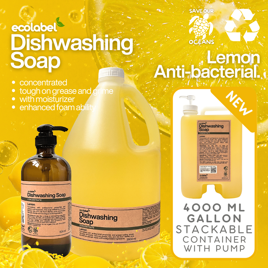 Biodegradable Dishwashing Soap Liquid Concentrate Lemon