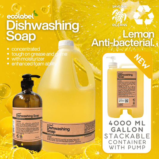 Biodegradable Dishwashing Soap Liquid Concentrate Lemon