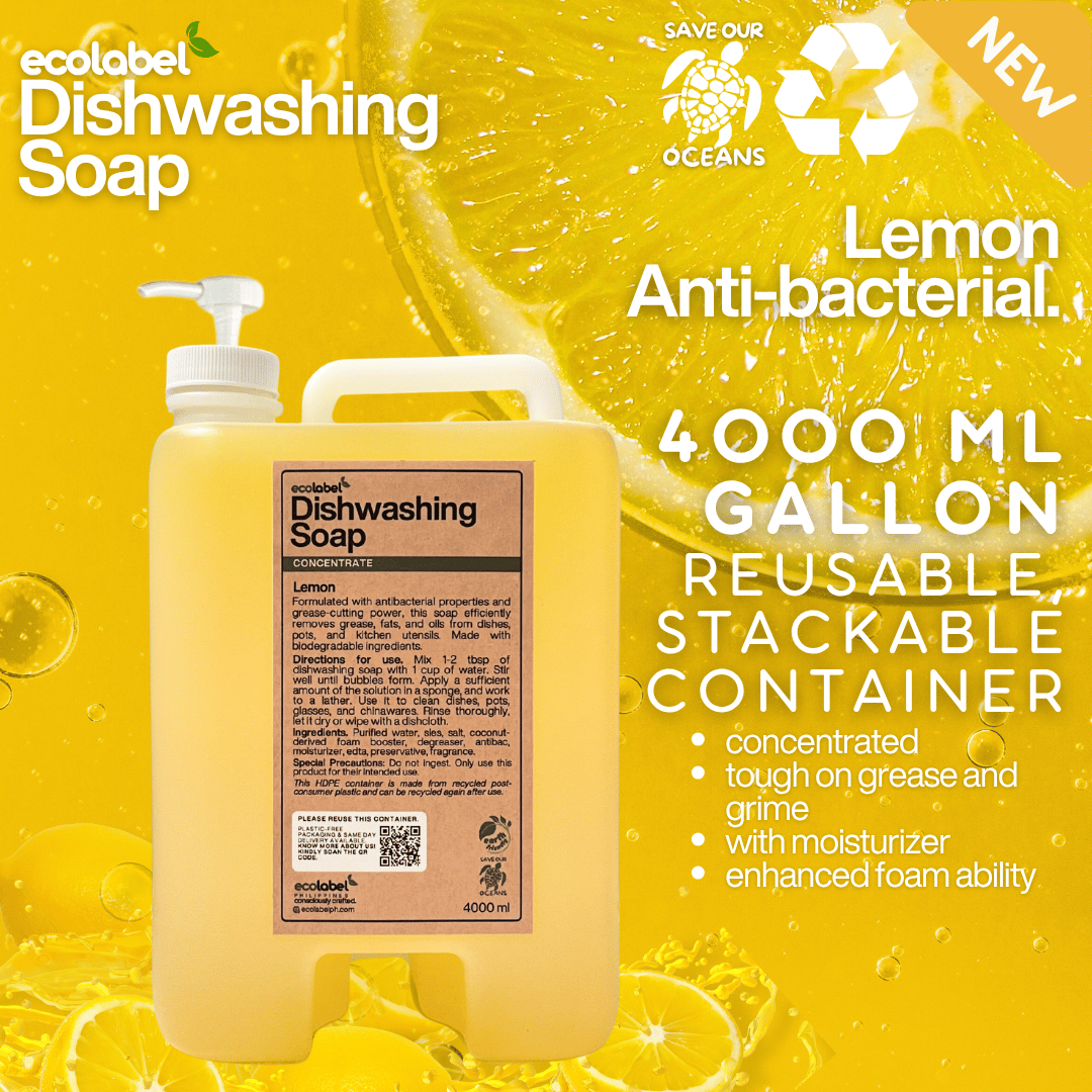 Biodegradable Dishwashing Soap Liquid Concentrate Lemon