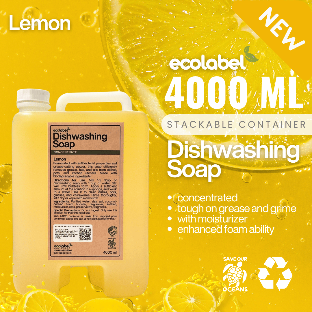 Biodegradable Dishwashing Soap Liquid Concentrate Lemon