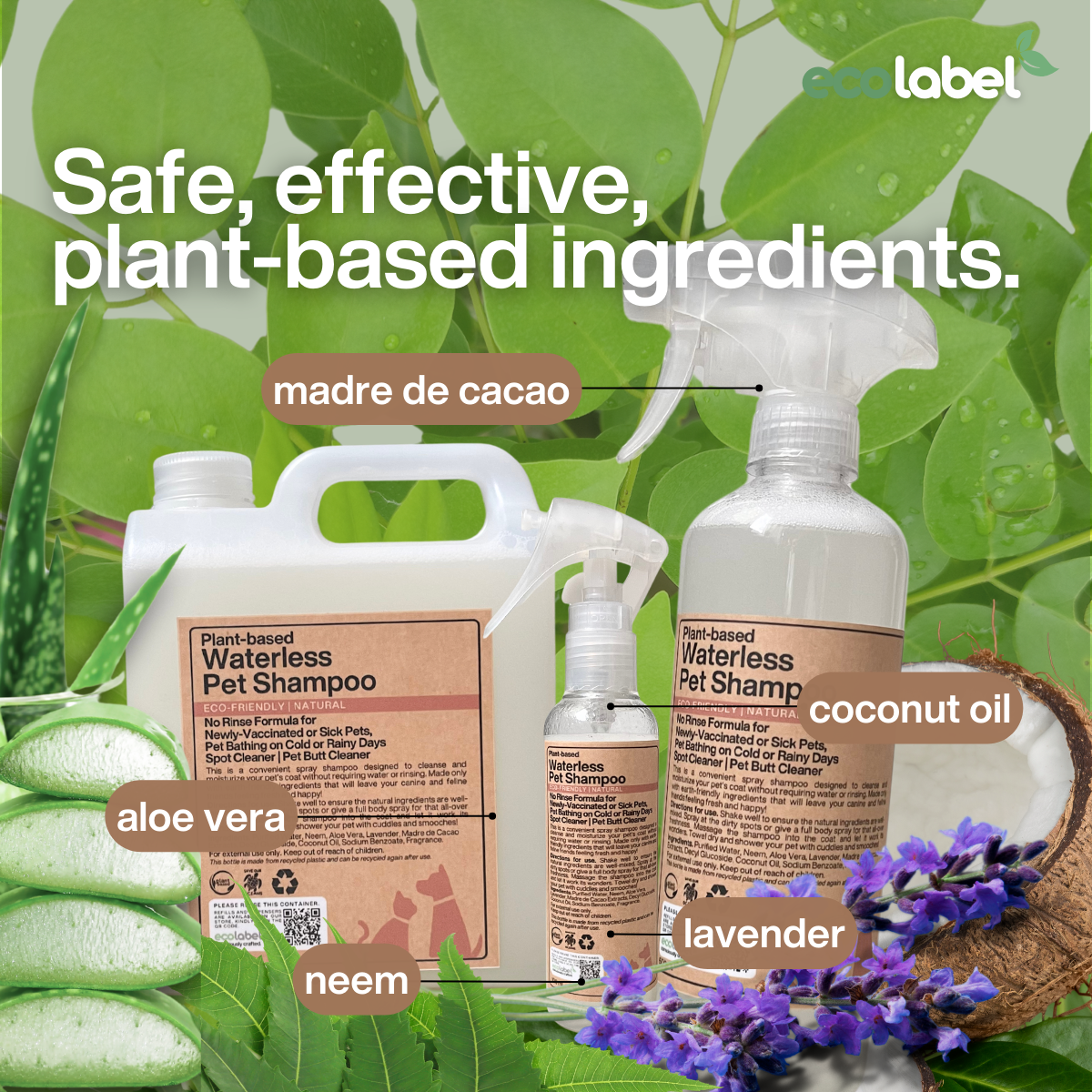 Plant-Based Waterless Pet Shampoo
