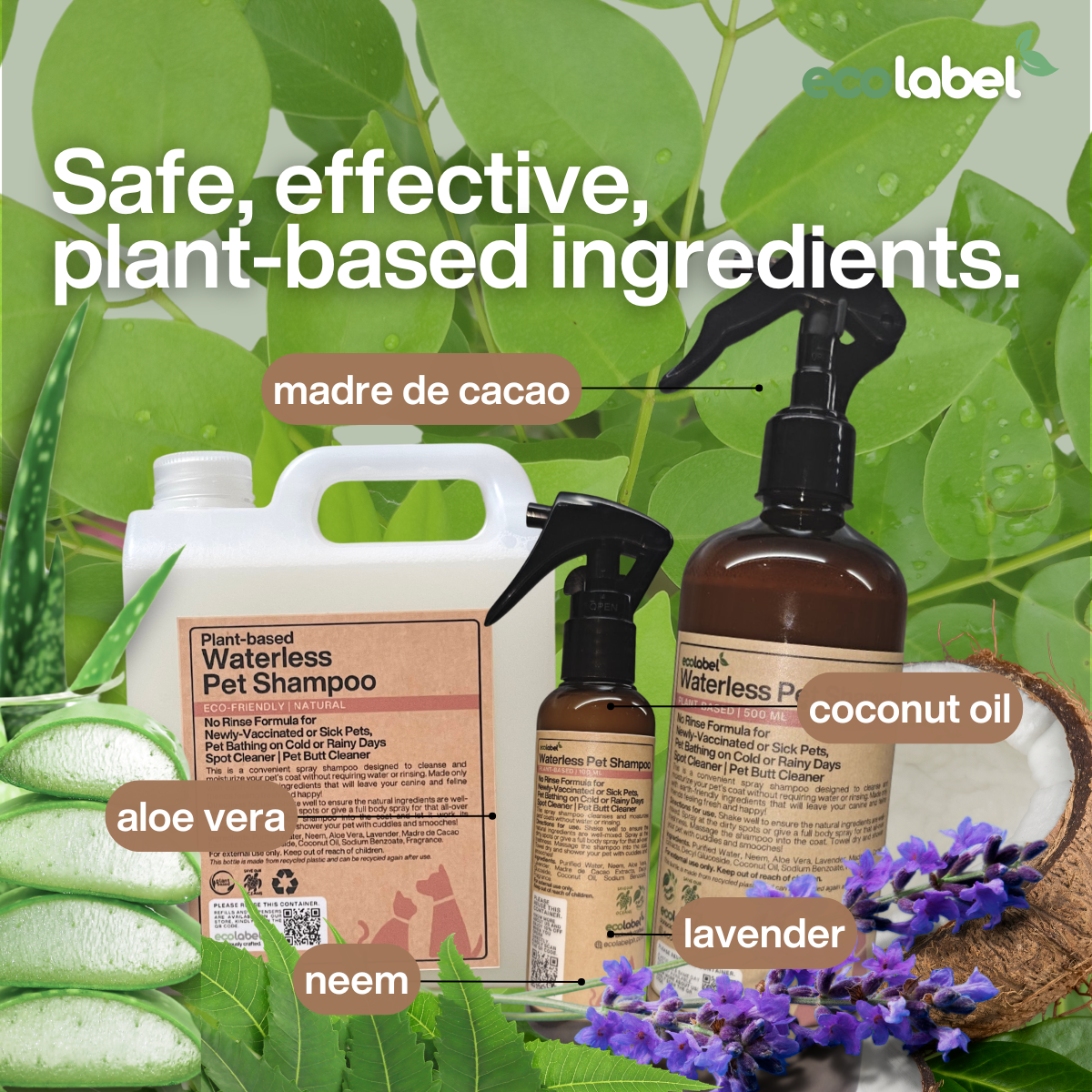 Plant-Based Waterless Pet Shampoo