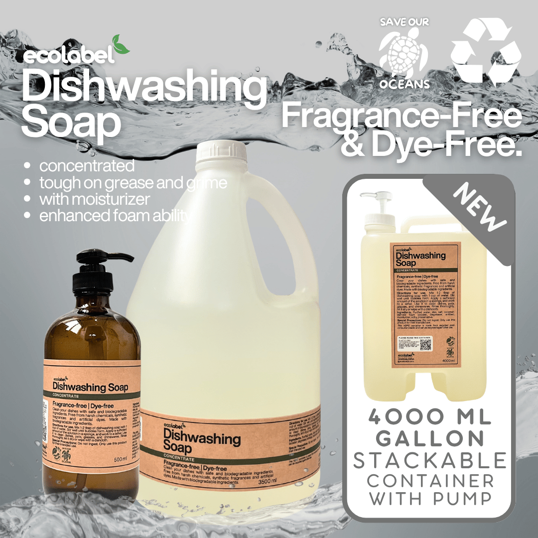 Biodegradable Dishwashing Soap Liquid Concentrate Fragrance-free | Dye-free