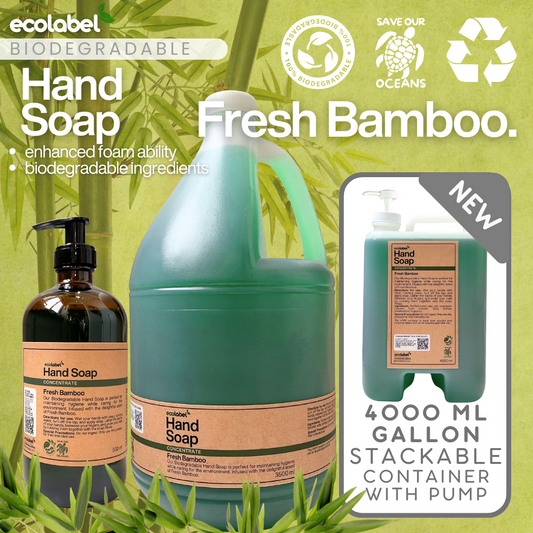 Biodegradable Hand Soap Concentrate Fresh Bamboo