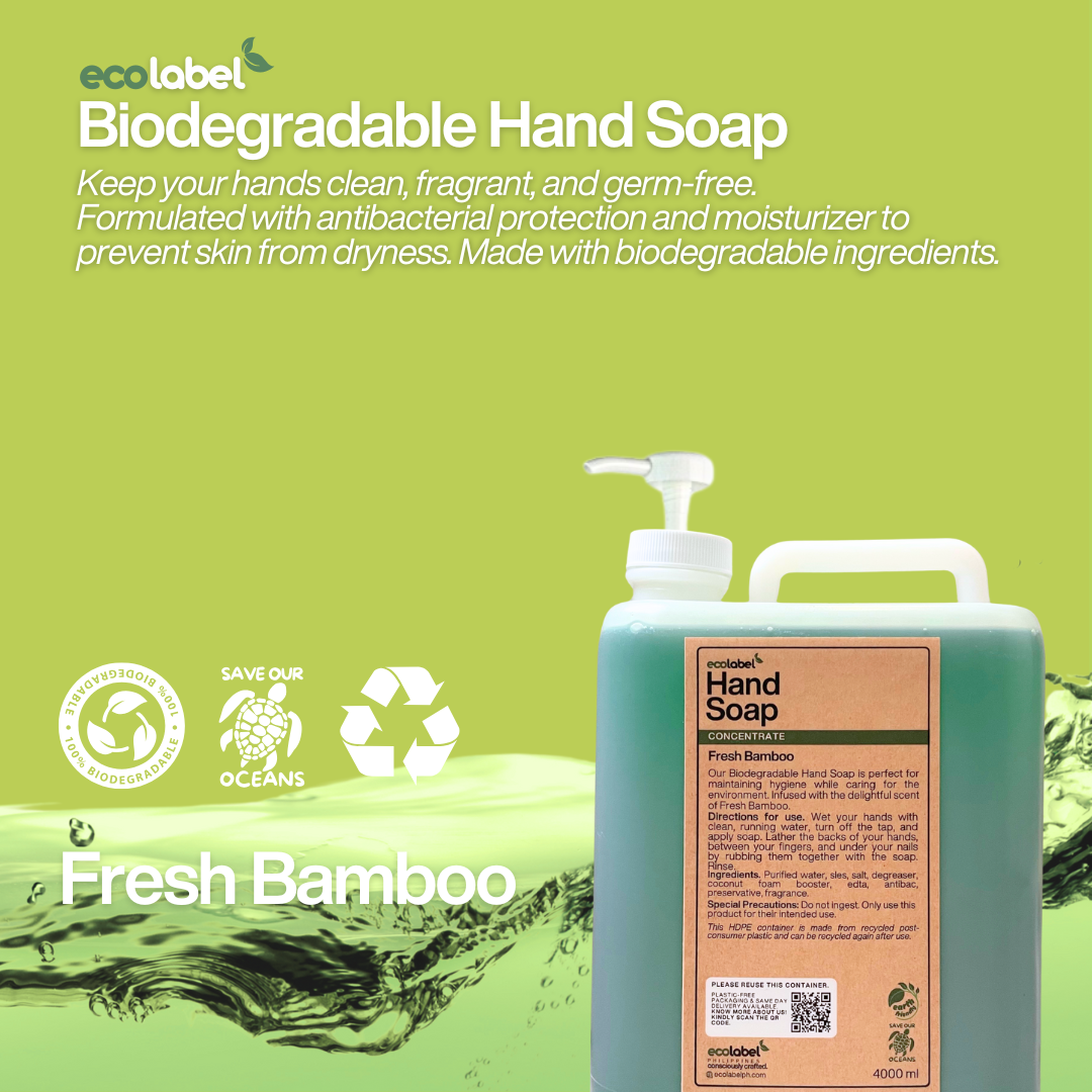 Biodegradable Hand Soap Concentrate Fresh Bamboo