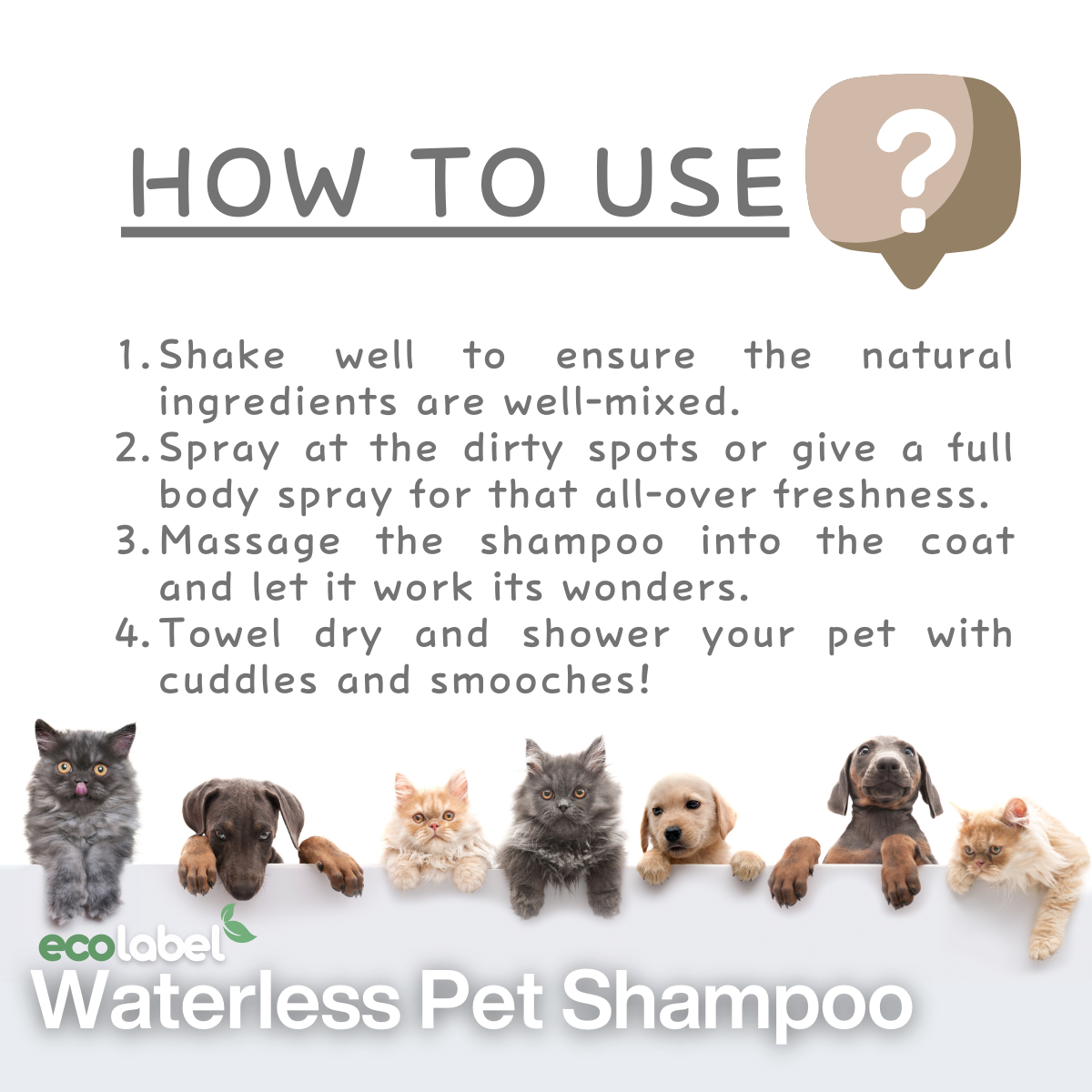 Plant-Based Waterless Pet Shampoo