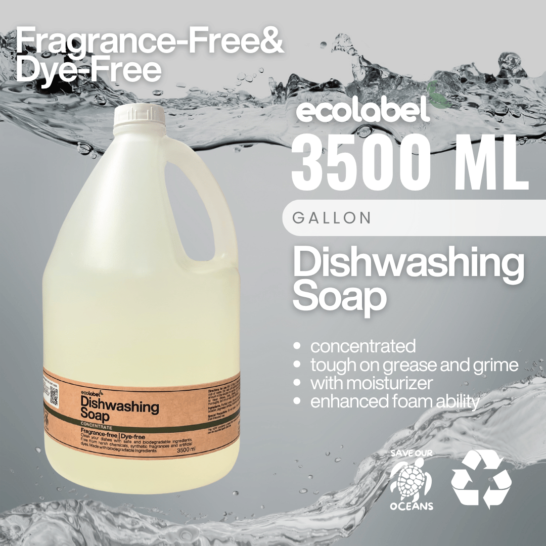 Biodegradable Dishwashing Soap Liquid Concentrate Fragrance-free | Dye-free