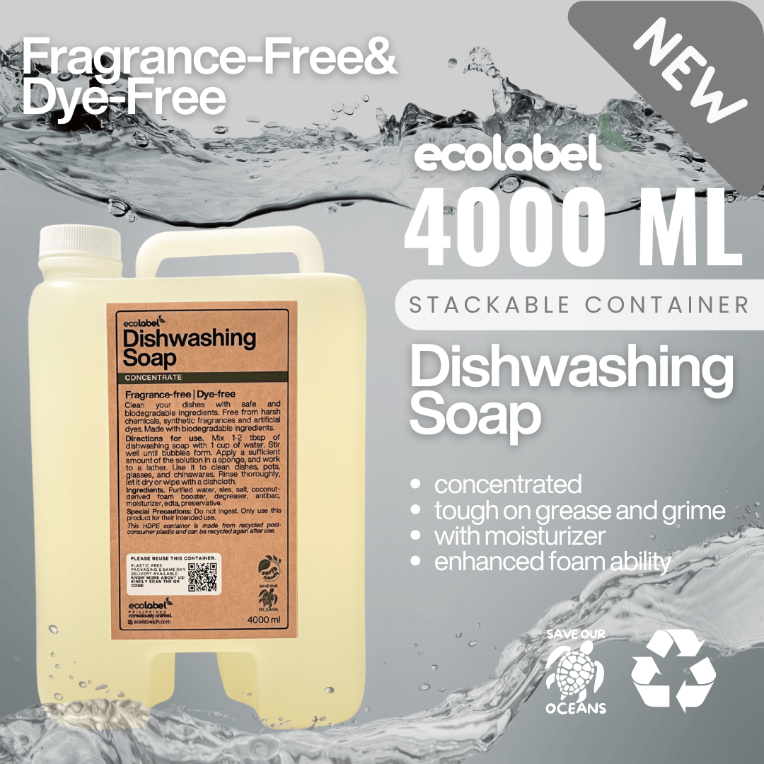 Biodegradable Dishwashing Soap Liquid Concentrate Fragrance-free | Dye-free