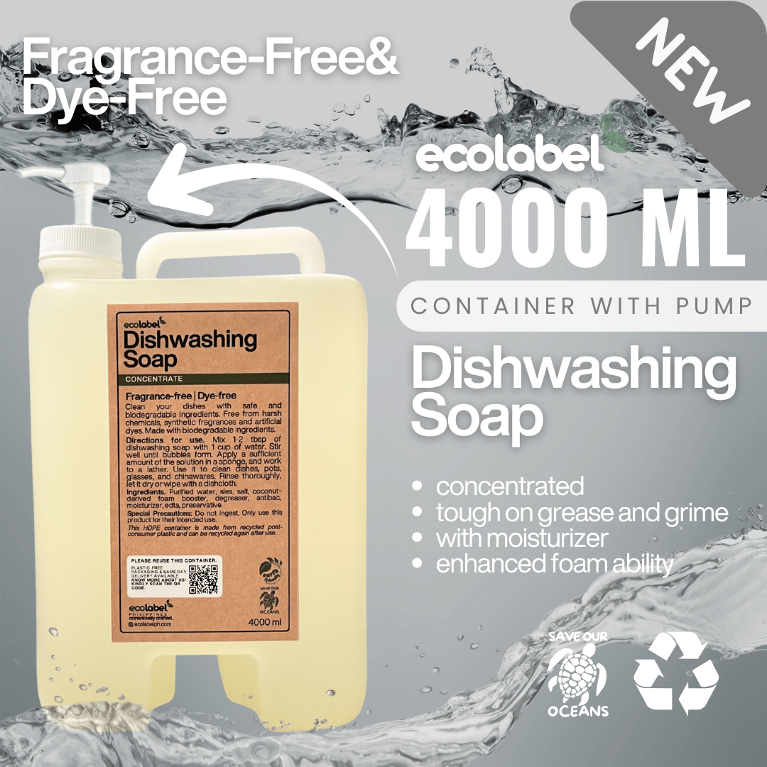 Biodegradable Dishwashing Soap Liquid Concentrate Fragrance-free | Dye-free