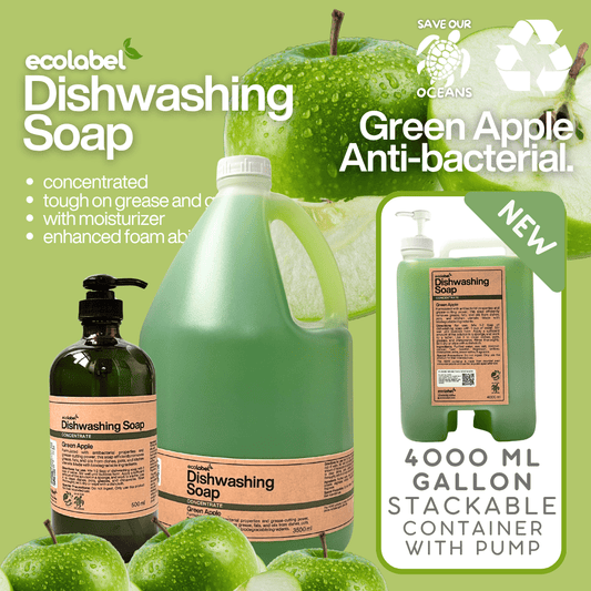 Biodegradable Dishwashing Soap Liquid Concentrate Green Apple