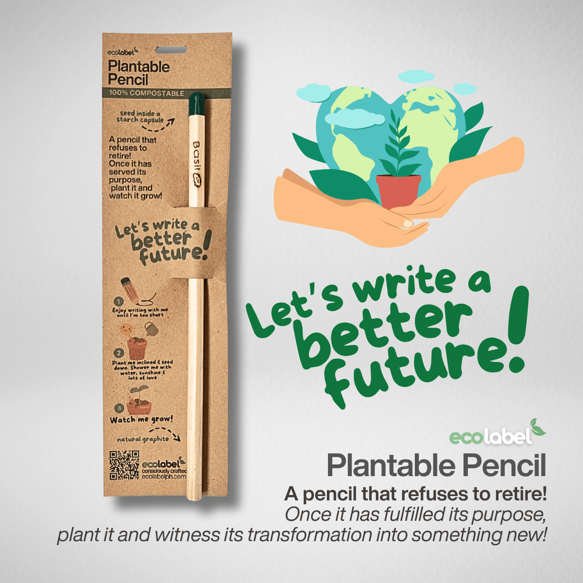Plantable Pencil Compostable Starch Capsule