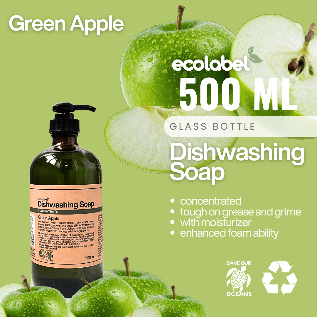 Biodegradable Dishwashing Soap Liquid Concentrate Green Apple