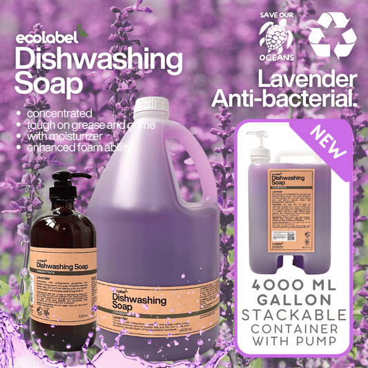 Biodegradable Dishwashing Soap Liquid Concentrate Lavender