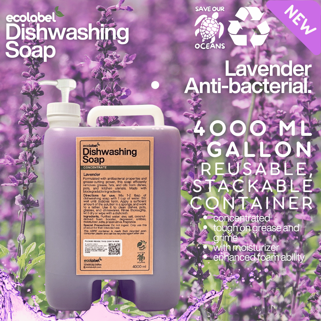 Biodegradable Dishwashing Soap Liquid Concentrate Lavender