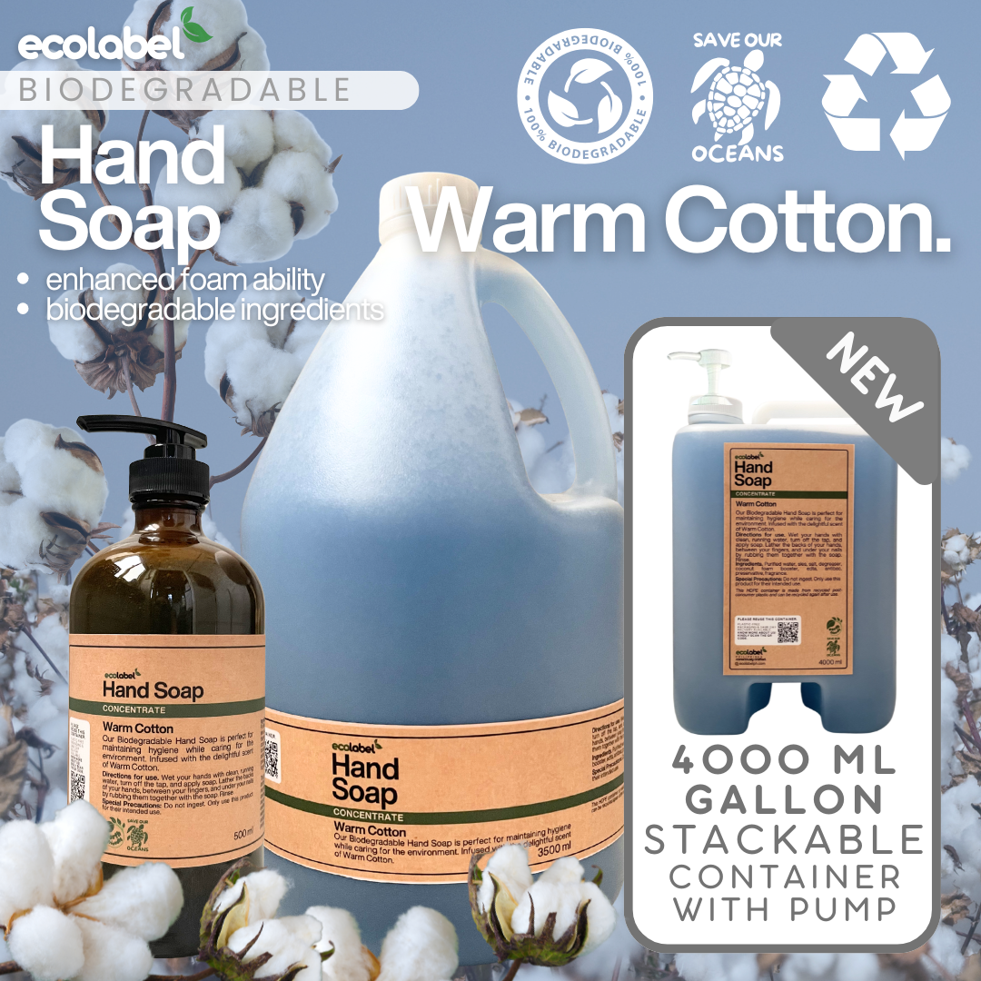 Biodegradable Hand Soap Concentrate Warm Cotton