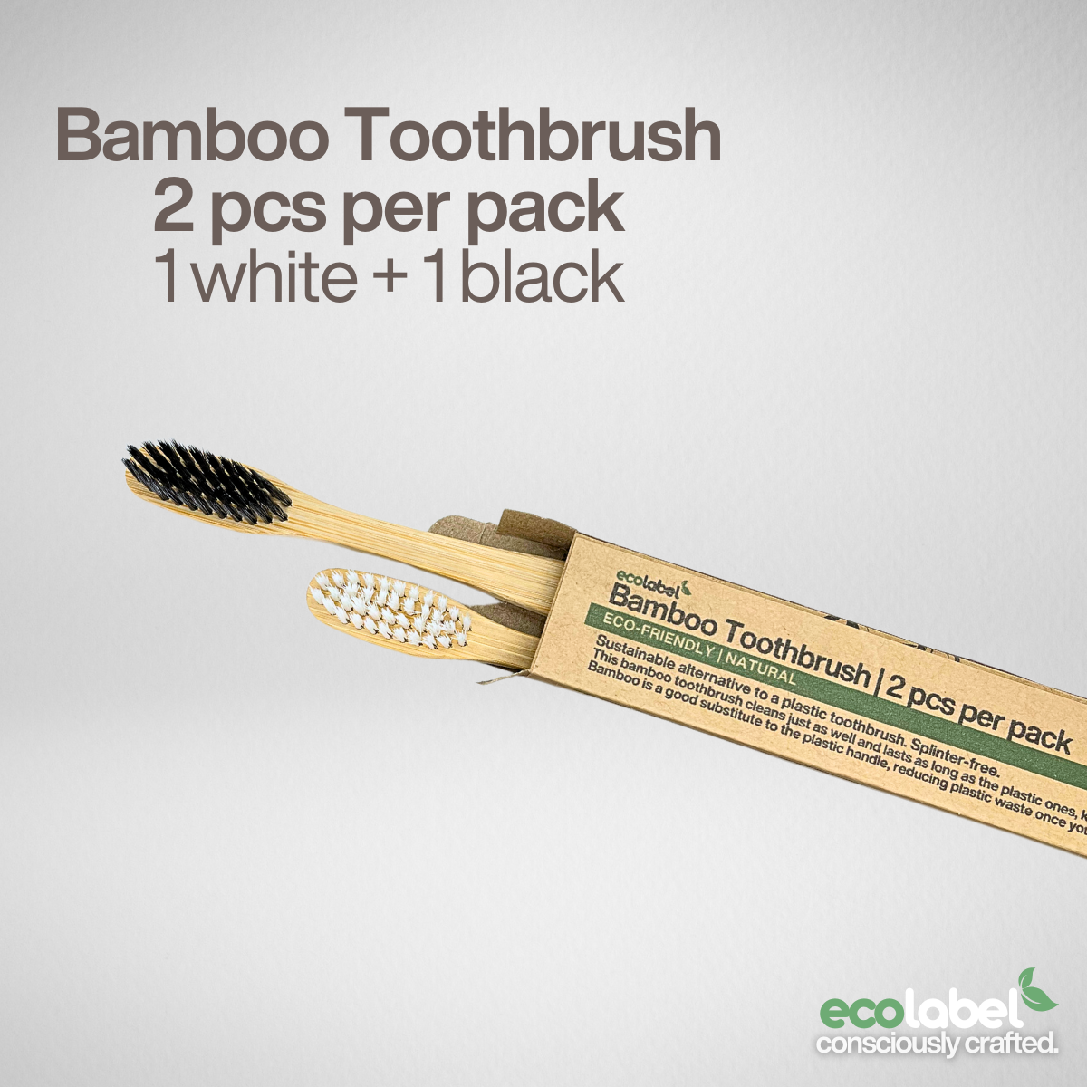 Bamboo Toothbrush | 5 pcs in a drawstring bag