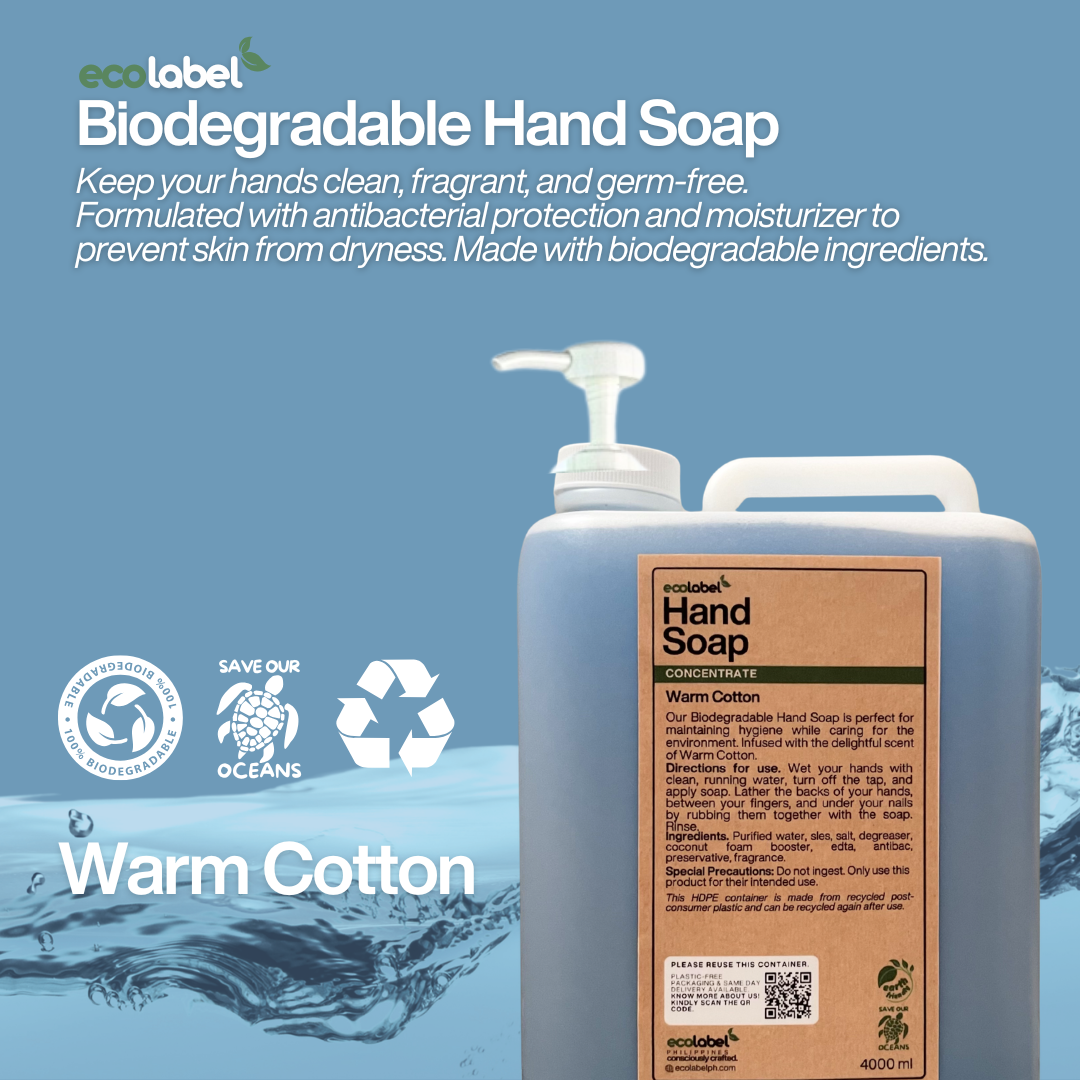 Biodegradable Hand Soap Concentrate Warm Cotton
