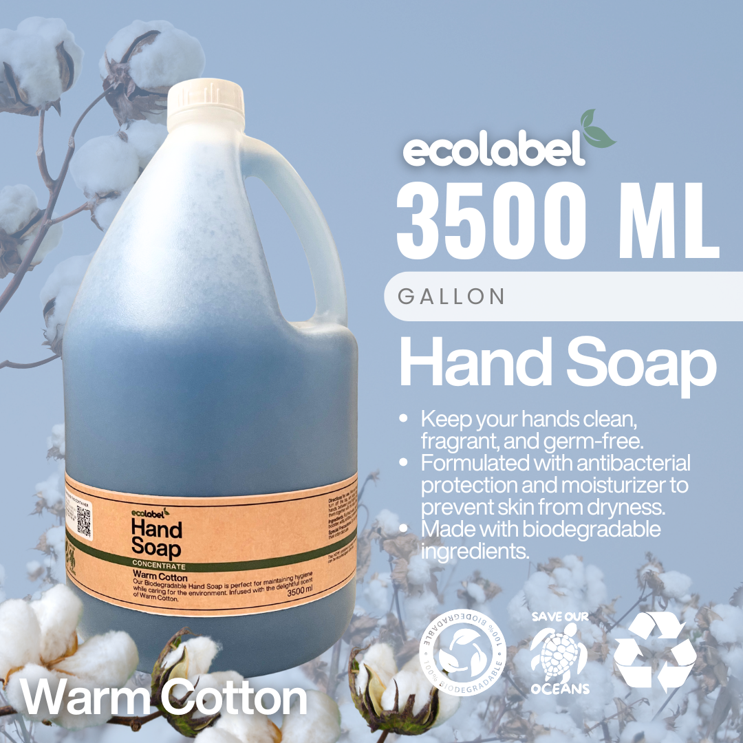 Biodegradable Hand Soap Concentrate Warm Cotton