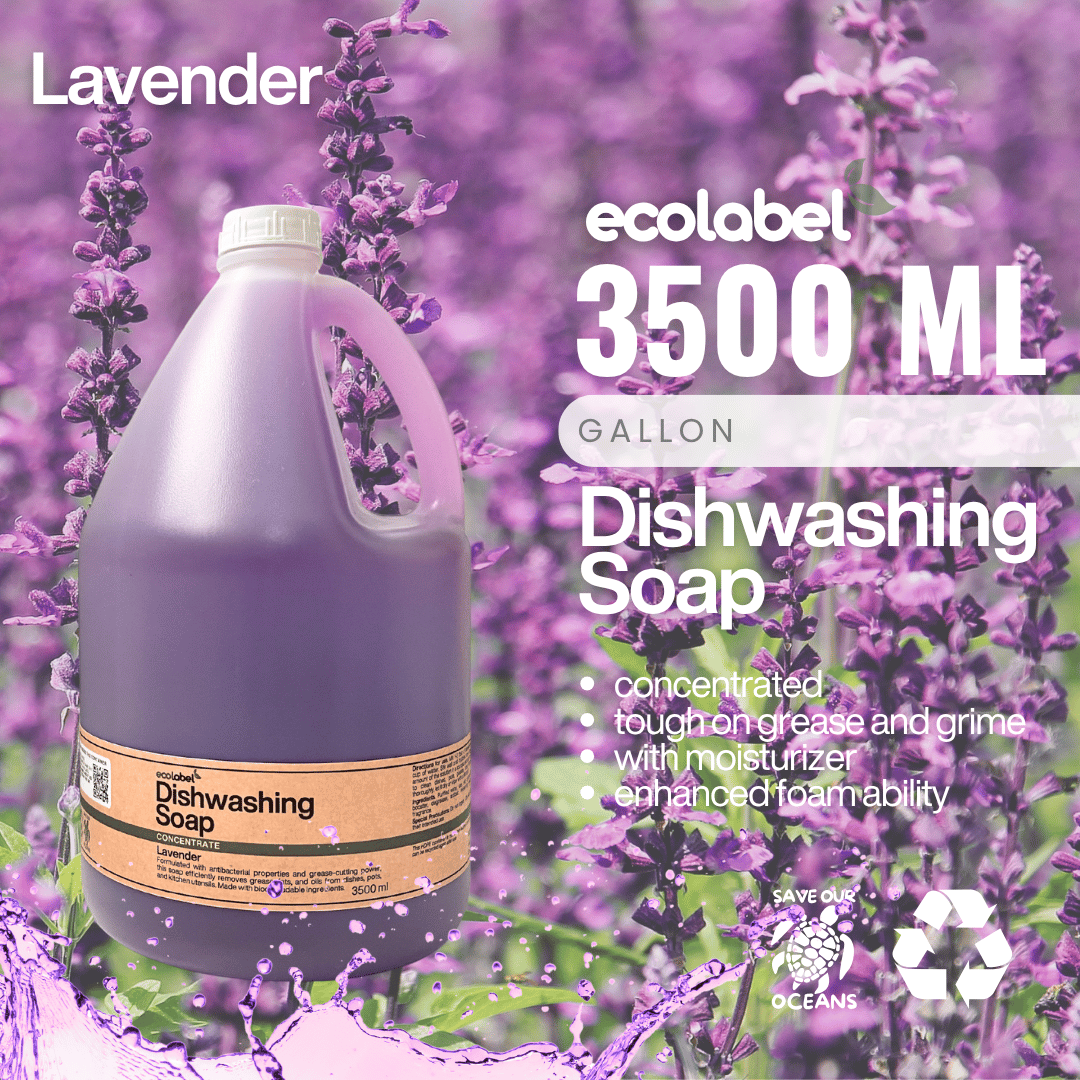 Biodegradable Dishwashing Soap Liquid Concentrate Lavender
