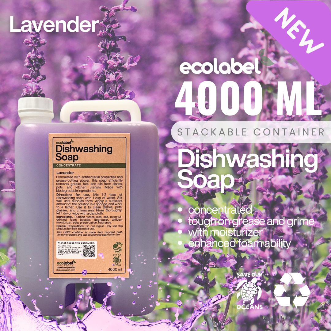 Biodegradable Dishwashing Soap Liquid Concentrate Lavender