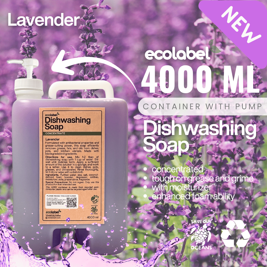 Biodegradable Dishwashing Soap Liquid Concentrate Lavender