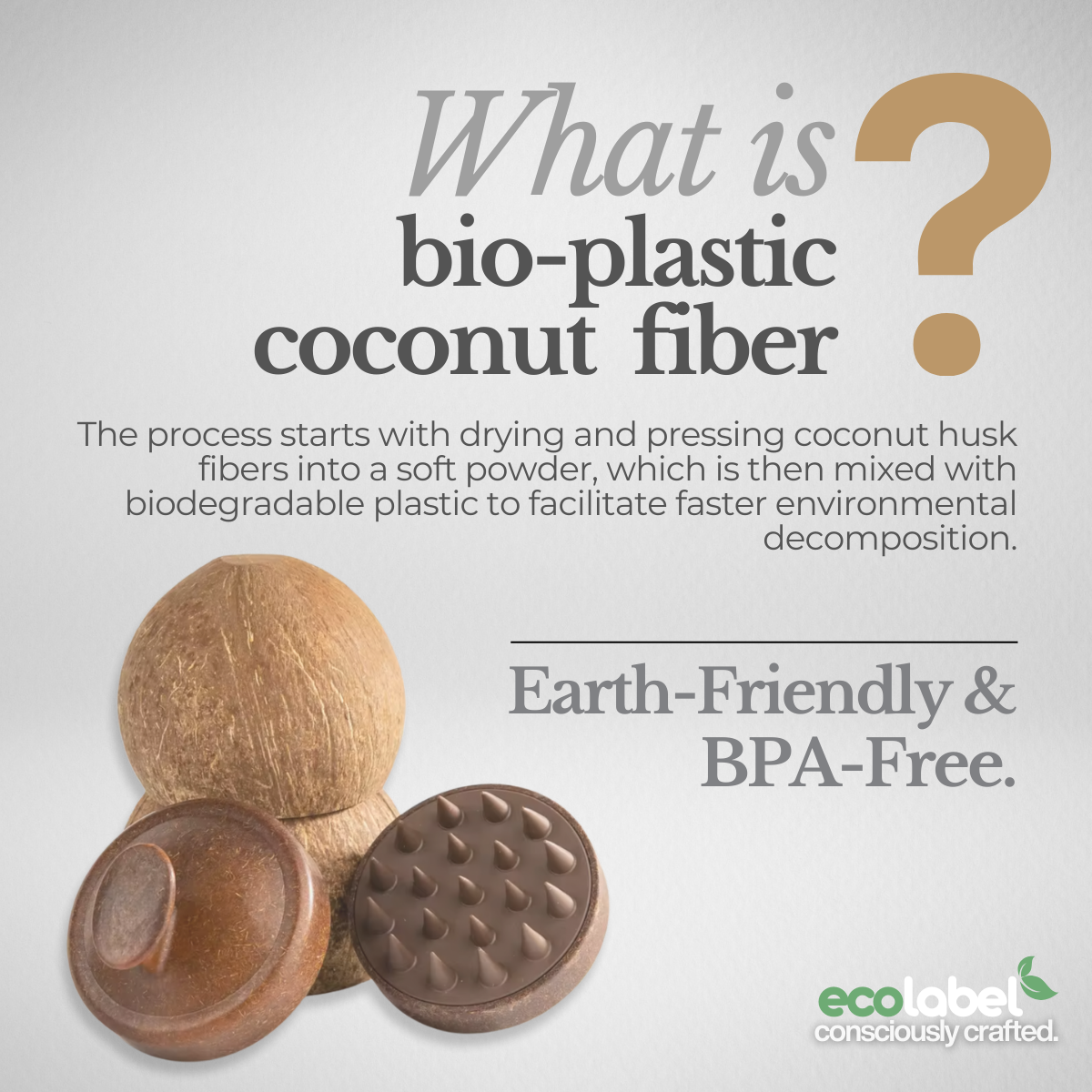 Reusable Coconut Fiber Scalp Cleaning Brush