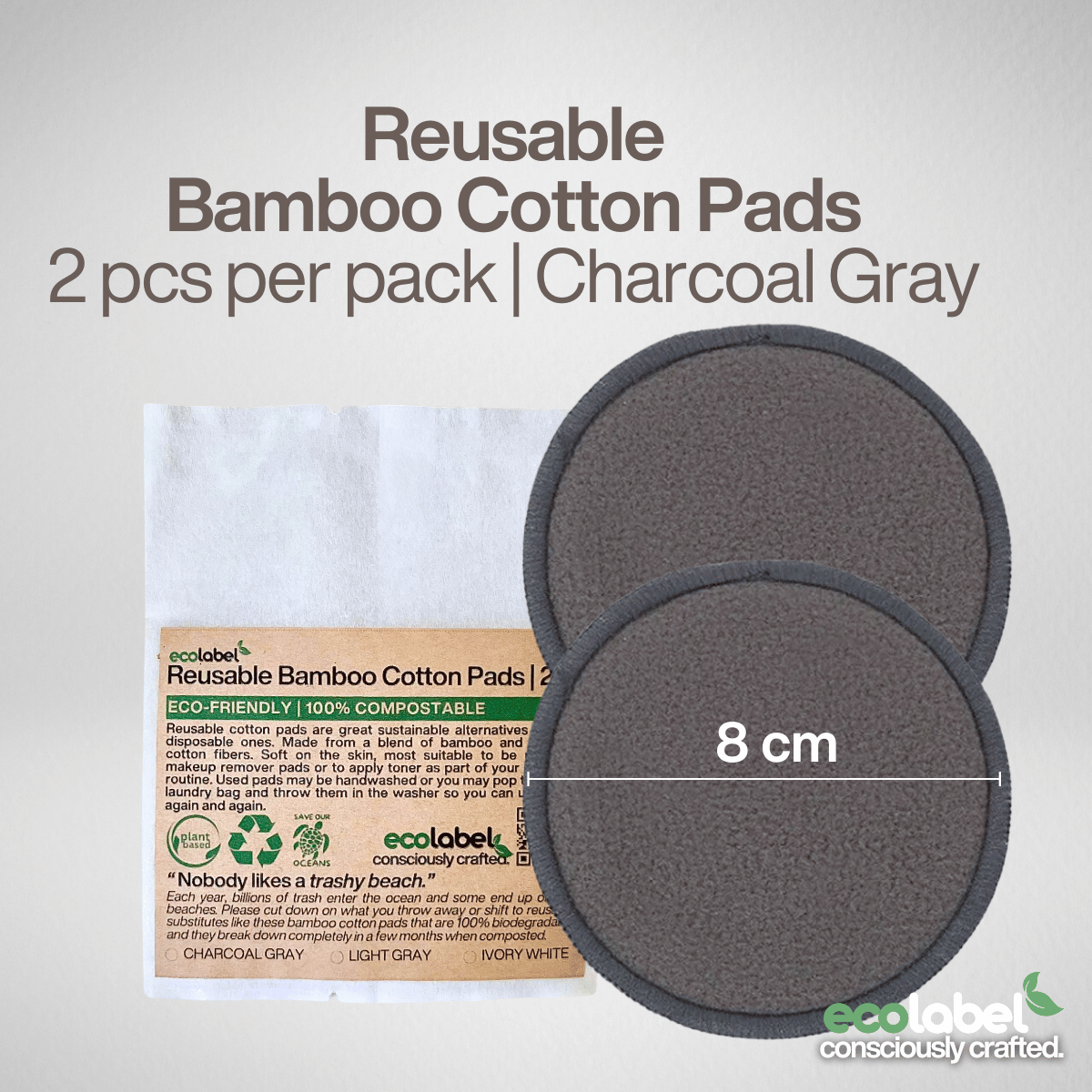 Reusable Bamboo Cotton Pads | 10 pcs with Laundry Bag