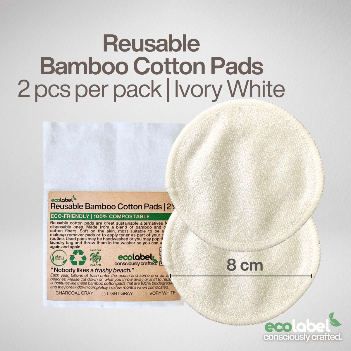 Reusable Bamboo Cotton Pads | 10 pcs with Laundry Bag