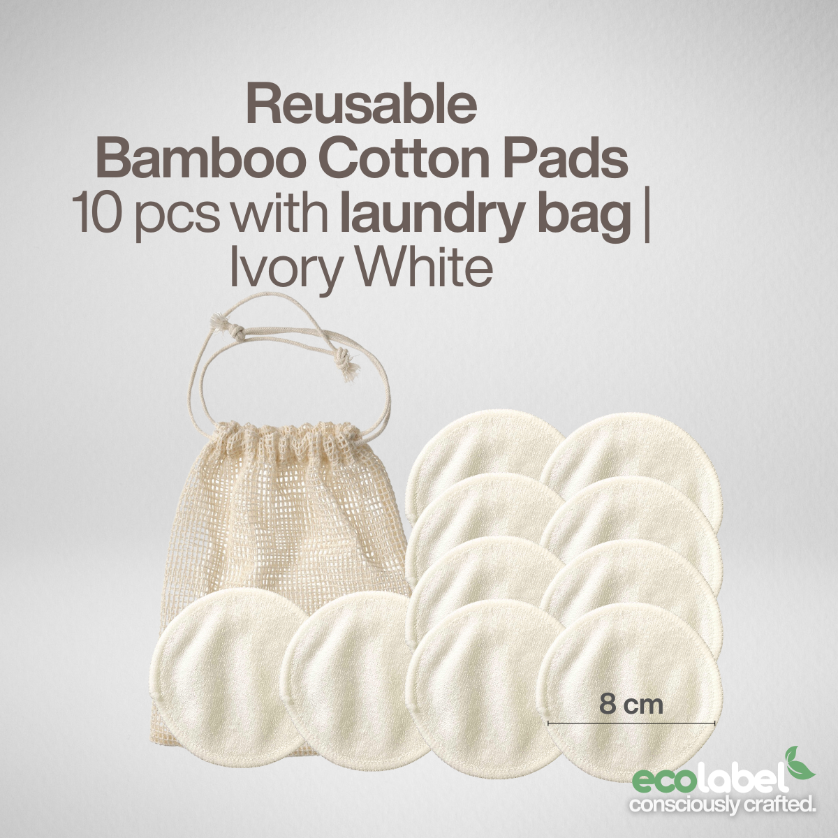 Reusable Bamboo Cotton Pads | 10 pcs with Laundry Bag