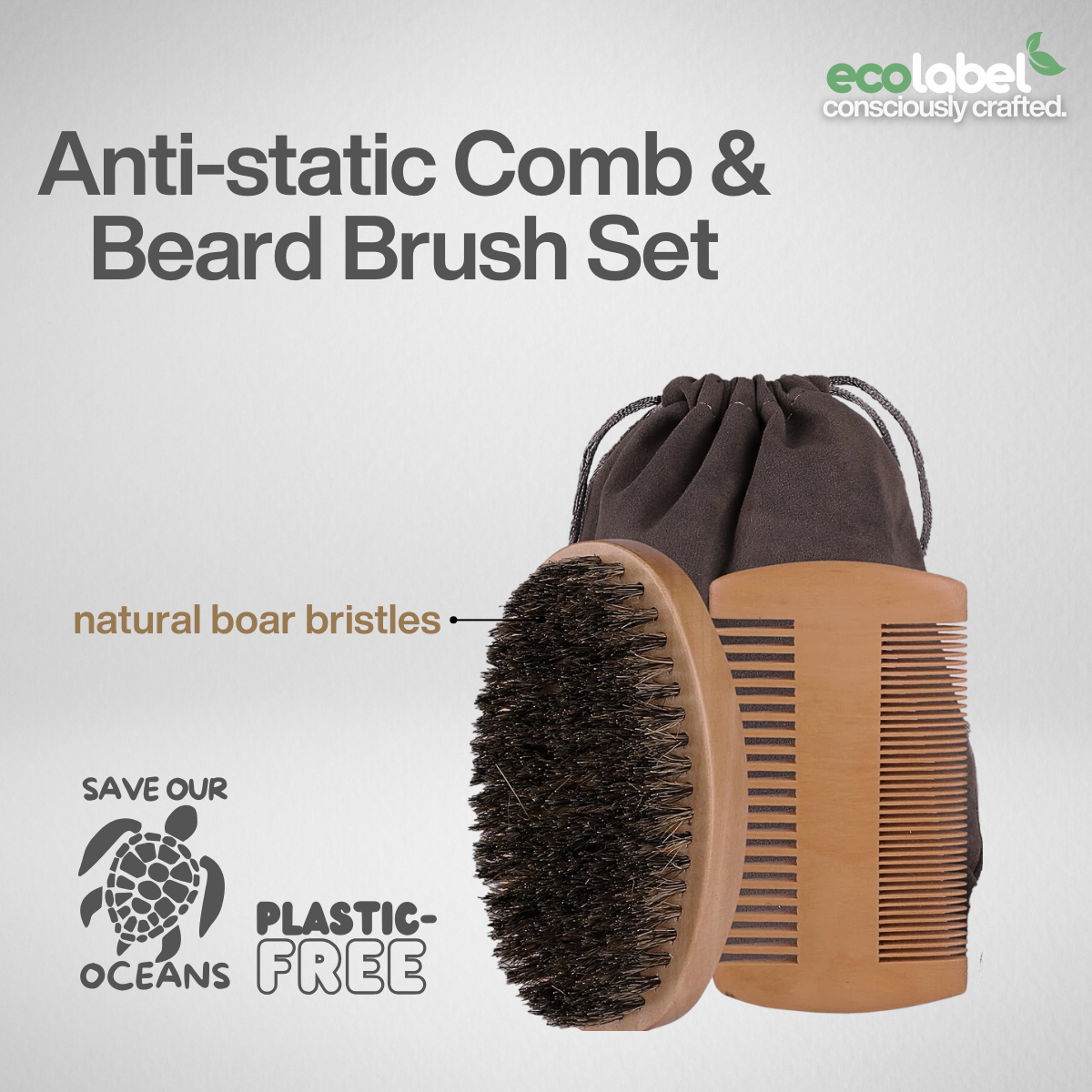 Anti-static Comb and Beard Brush Set