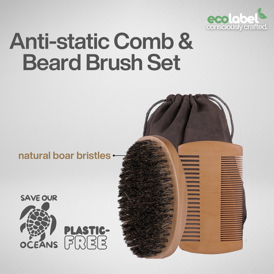 Anti-static Comb and Beard Brush Set