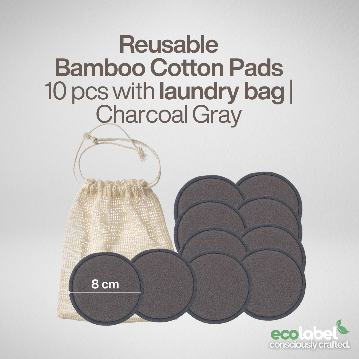 Reusable Bamboo Cotton Pads | 10 pcs with Laundry Bag
