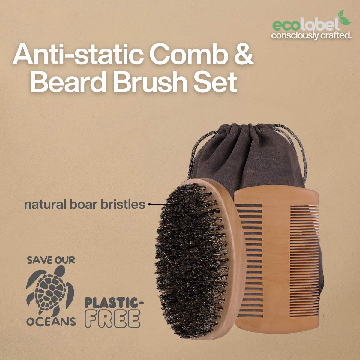 Anti-static Comb and Beard Brush Set