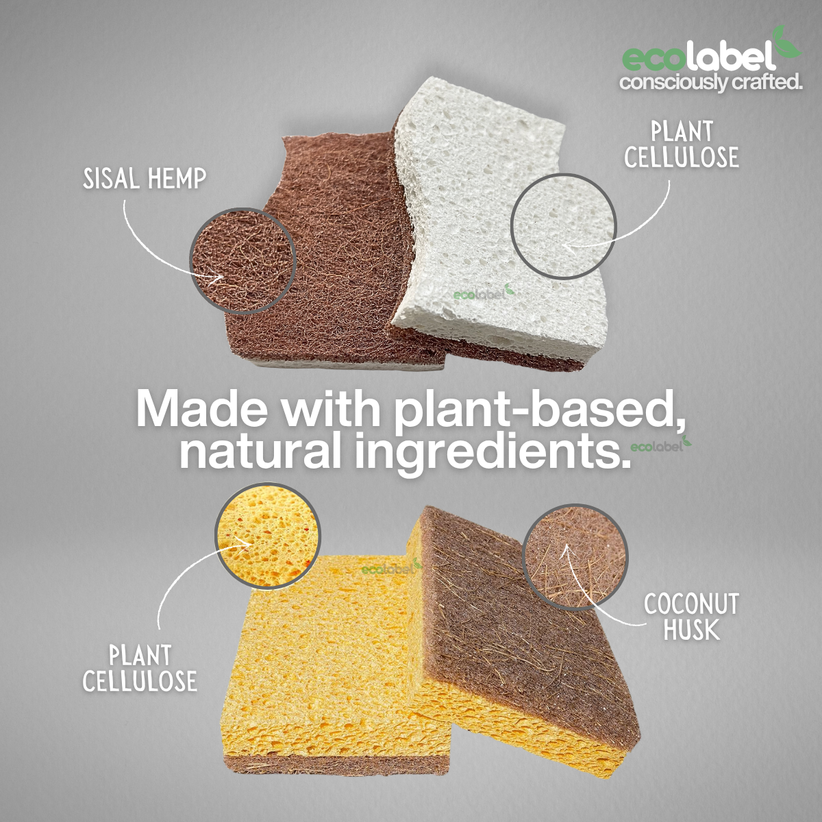Plant-based Kitchen Sponge Coconut Husk Scourer