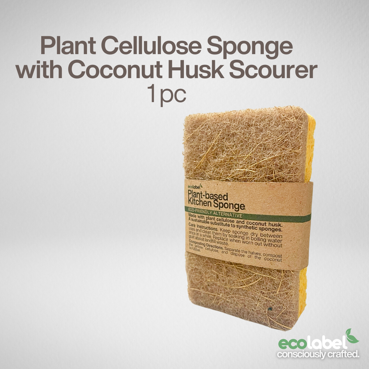 Plant-based Kitchen Sponge Coconut Husk Scourer