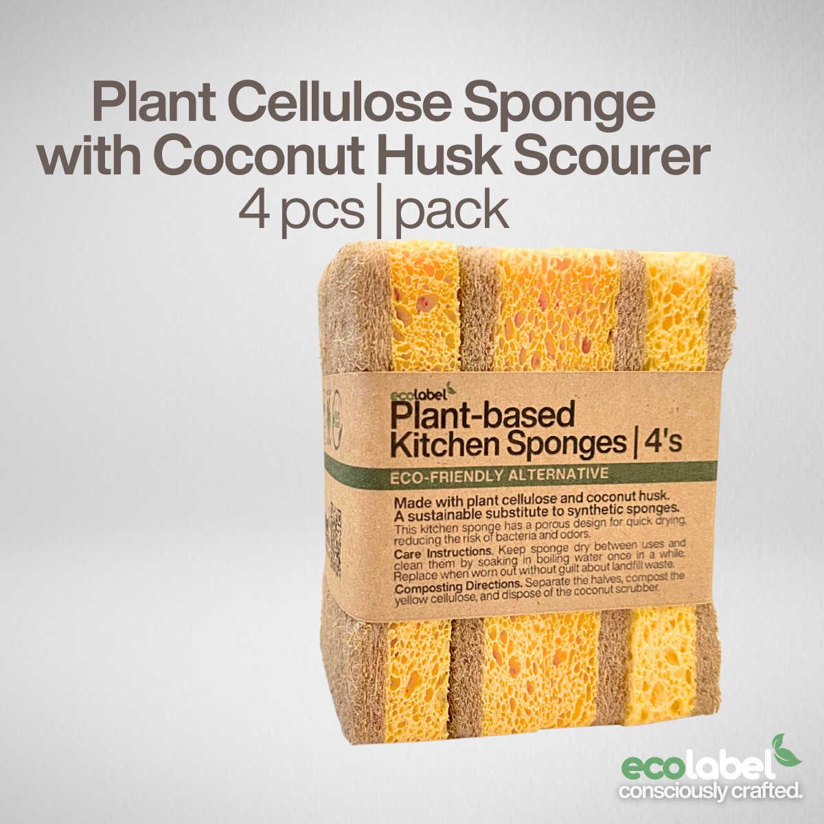 Plant-based Kitchen Sponge Coconut Husk Scourer